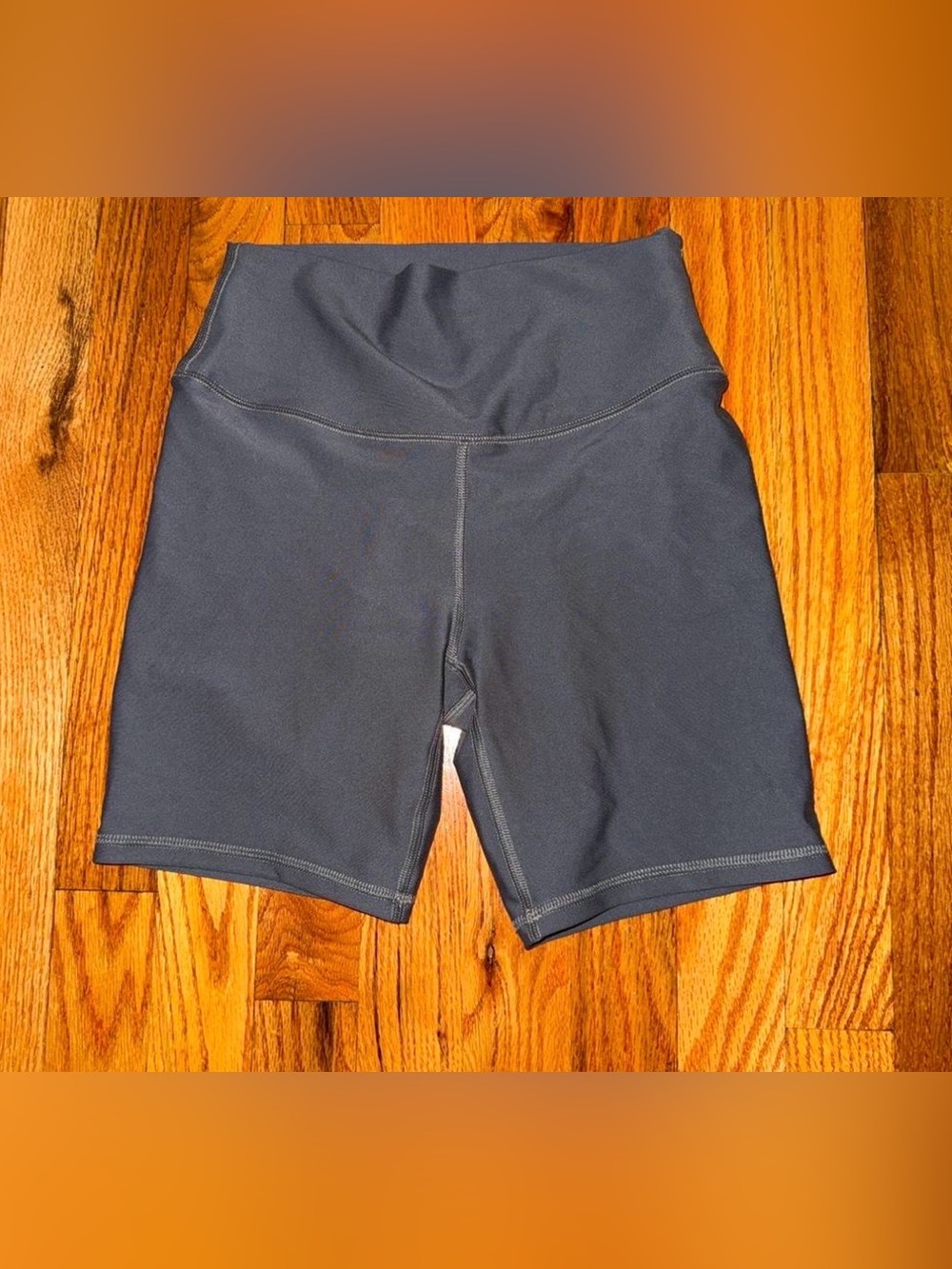 Abercrombie & Fitch YPB collection grey high-waisted biker shorts
